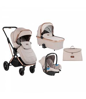 SILLA DE PASEO PARA BEBE - COCHECITO 3 PIEZAS ANGELE BEIGE CROMADO - KKB31001010187